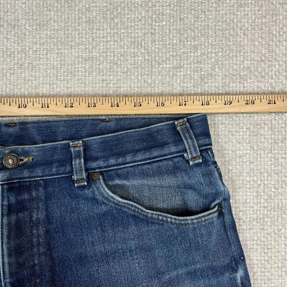 Vintage Levis Orange Tab Fleece Lined Jeans 36x26 Blue 80's 39103 2517